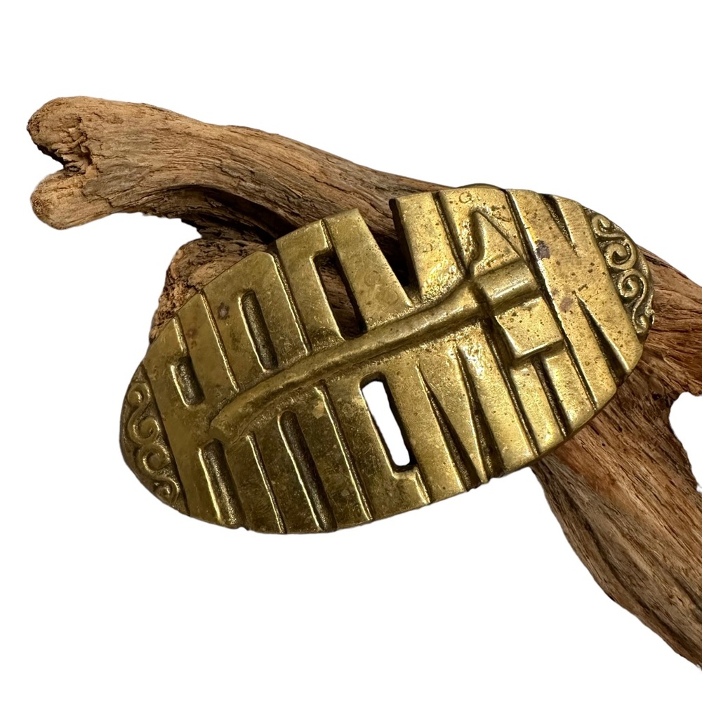 Solid Brass Fireman Axe Belt Buckle